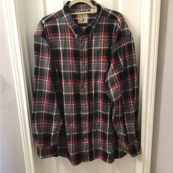 Red Head Men’s flannel shirt, 2XL, gray plaid VGC - Picture 1 of 5